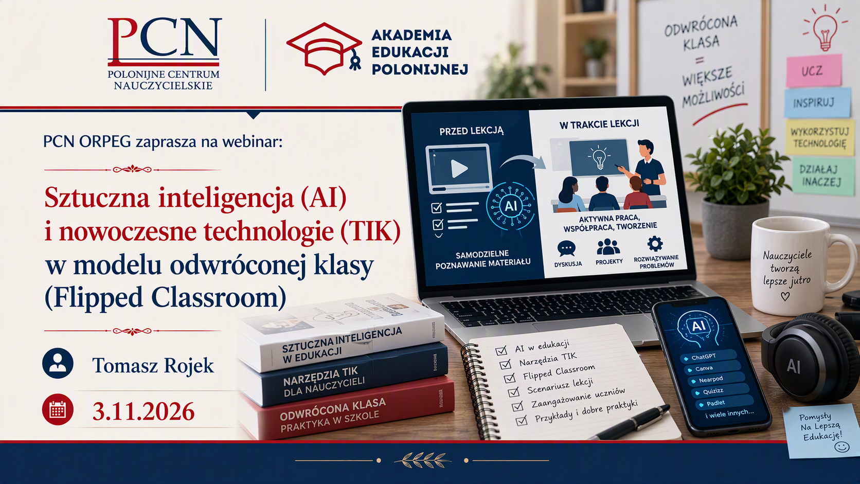 Sztuczna inteligencja (AI) i nowoczesne technologie (TIK) w modelu odwróconej klasy (Flipped Classroom),