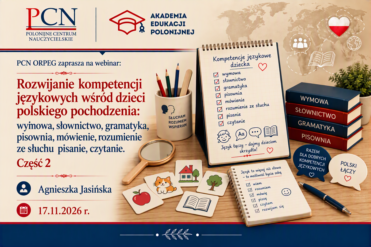 Rozwijanie kompetencji językowych wśród dzieci polskiego pochodzenia: wymowa, słownictwo, gramatyka, pisownia, mówienie, rozumienie ze słuchu pisanie, czytanie. Część 2